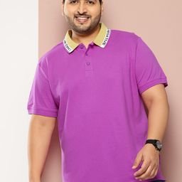 Sztori Plus Size Pure Cotton Polo Collar T-shirt-image-28