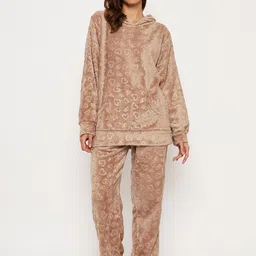 Camey Women Long Sleeves Solid Night suit-image-21