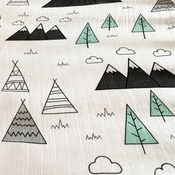 Little By Little 100% Organic Cotton Far Far Away Baby Cot Fitted Sheet - White Green-18