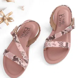 Hola Bonita Party Wear Slip On Sandal - Peach-picture-40