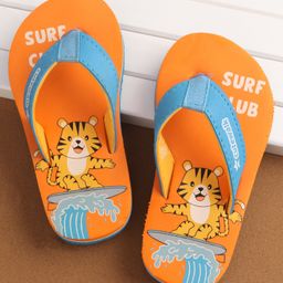Cute Walk by Babyhug Slip On Flip Flops Tiger Print - Orange-picture-19