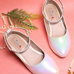 Tiny Bugs Iridescent Designed Ballerinas - Off White-image-23
