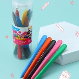 Soft Writing Plastic Crayons Pack of 12 - Multicolor-image-90