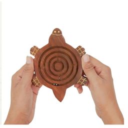 Mittimate Wooden Turtle Maze Labyrinth Puzzle Bhool Bhulaiyaa Board Game for Kids | Fun Indoor Brain Teaser & Activity Toy-22