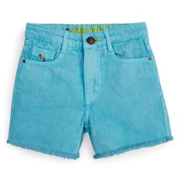 Knit N Knot Denim Woven Frayed Shorts - Turquoise-image-89