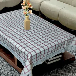 KANUSHI INDUSTRIES Beige Geometric Printed Waterproof 4-Seater Table Cover-31