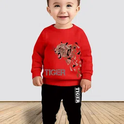 MITANSH Kids Printed Round Neck Sweatshirt With Jogger-picture-50