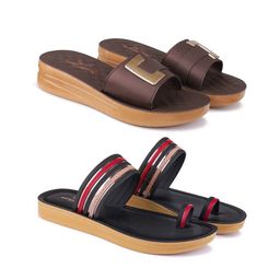 BERSACHE Women Pack Of 2 Casual Open Toe Flats-picture-24