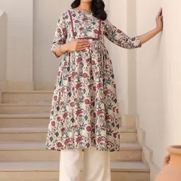 SKY FAB Print Maternity A-Line Dress-picture-53