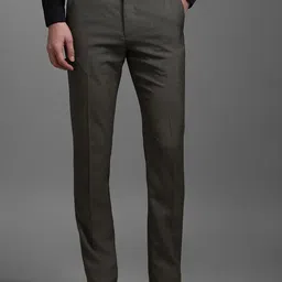 Louis Philippe Men Printed Super Slim Fit Formal Trousers-image-40