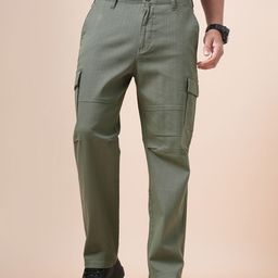 British Club Men Comfort Straight Fit Mid-Rise Cargos Trousers-image-29