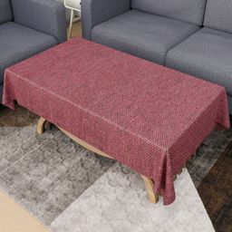 Aura Maroon Anti-Skid 4-Seater Rectangle 1.48 m x 0.98 m Jute Table Cover-43