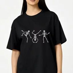 Fashnobic Women Dry Fit Graphic Printed Round Neck Cotton Oversized Cotton T-shirt-picture-33