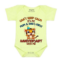 Arvesa Mom & Dad Anniversary With Me Printed Bodusuit-image-87