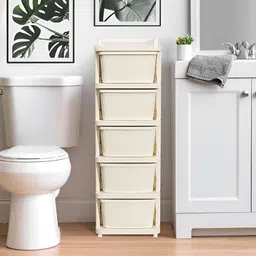 RUBOXA Cream-Coloured Set of 1 Regular Drawer Organiser Organisers image 5
