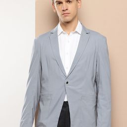 INVICTUS Notched Lapel Single-Breasted Blazer-image-58