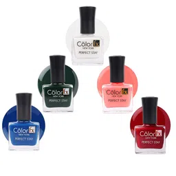 Color Fx Set Of 5 Perfect Stay Nail Enamel - 9ml Each -122-123-125-129-130-23