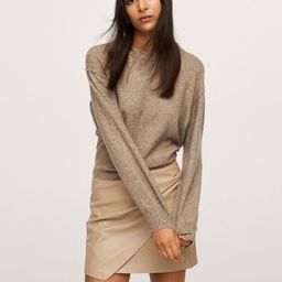 MANGO Women Beige Flecked Knit Pullover-image-41