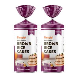 Pintola Wholegrain Brown Rice Cakes,  Multigrain Salted (Pack of 2)  130 g -image-45