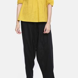 Go Colors Black Relaxed Fit Solid Salwar-picture-25