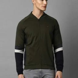 Louis Philippe Green Cotton Regular Fit Sweatshirt-42