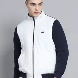 Monte Carlo Mens Solid Navy Blue & White Detachable Hood Full Sleeve Sweatshirt-picture-18