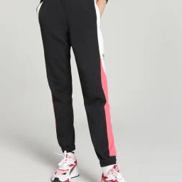 Puma Black & Pink Color-Block Joggers-image-42