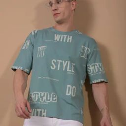 Crimsoune Club Green Cotton Slim Fit Typography T-Shirt-image-85