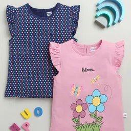 BUMZEE Girls Polka Dot 2 Printed T-shirt-53