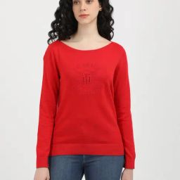 TOMMY HILFIGER Red Cotton Graphic Print Sweatshirt-16