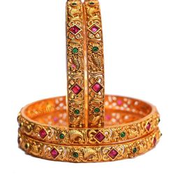 Luxury Gold Plated Pure Brass Bangles 2426-1848 Stylish Traditional Bangle-image-54