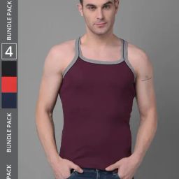 Dollar Bigboss Assorted Cotton Regular Fit Vest - Pack Of 4-image-13