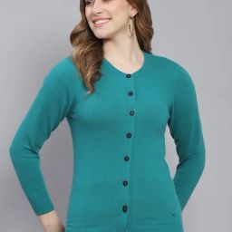Monte Carlo Teal Wool Cardigan-image-94
