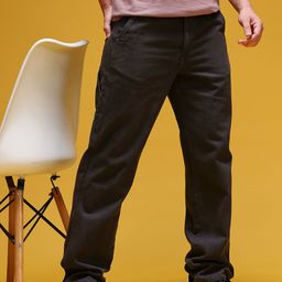 HERE&NOW Men Mid-Rise Pure Cotton Cargo-Style Straight Fit Jeans-image-57