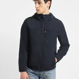 Levi's Navy Regular Fit Hooded Jacket-picture-16