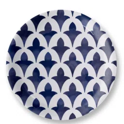 Nestroots Azure Arabesque Blue & White Porcelain Decorative Wall Plate image 2