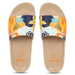 Yoho Women's Tropica Multicolor Slides image 1