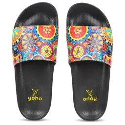 Yoho Women's Tropica Multicolor Slides image 1