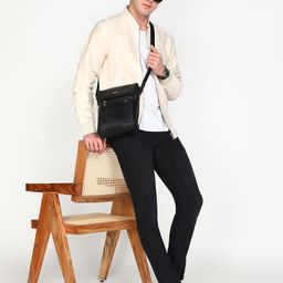 Sassora Men Genuine Leather Messenger Bag-11
