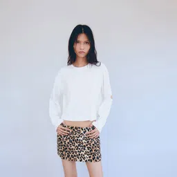 MANGO Cut-Out Detail Cotton Crop T-shirt-image-53