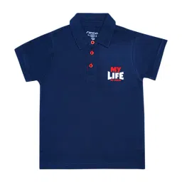 Dyca Kids Navy Solid Polo T-Shirt-picture-22