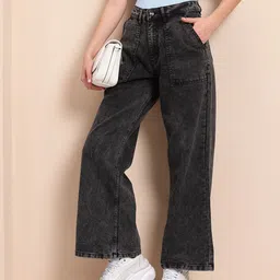 Mast & Harbour Women Light Fade Bleached Stretchable Jeans-picture-5