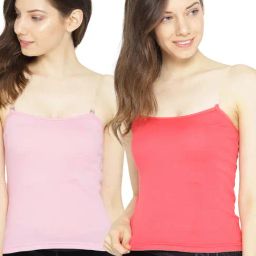 Lady Lyka Multicolor Cotton Camisole (Pack Of 2)-picture-23