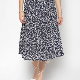 Sera Navy Printed Skirt-picture-8