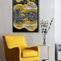 999Store Grey Canvas Abstract Wall Art Painting-18