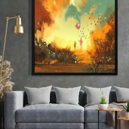 999Store Printed Yellow Canvas Wall Art-image-91