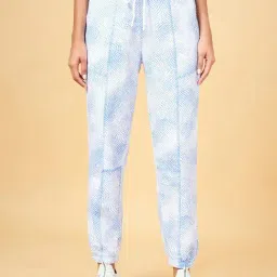 Ajile by Pantaloons White Cotton Printed Sports Joggers-picture-16