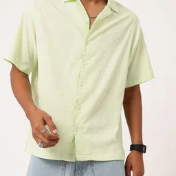 WROGN Tactile Feel Textured Seersucker Oversized Shirt-image-83