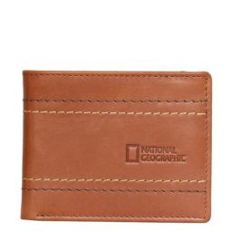 National Geographic Tan Solid Rfid Bi-Fold Wallet for Men-image-88