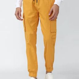 Forever 21 Yellow Cotton Regular Fit Joggers-image-86